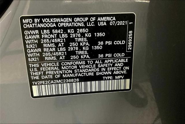 Photo of 2021 Pure Gray Volkswagen Atlas Cross Sport