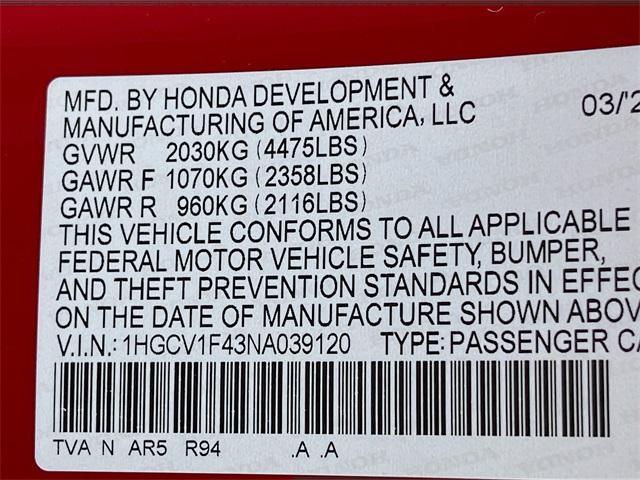 Photo of 2022 Red Honda Accord