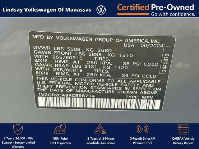 Photo of 2024 Pure Gray Volkswagen Atlas