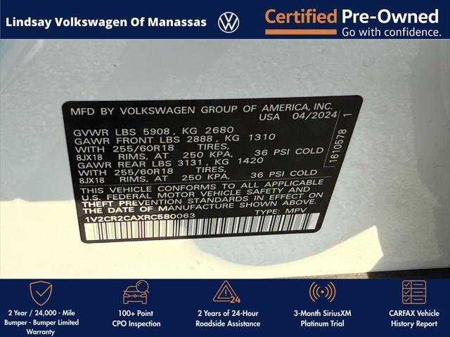 Photo of 2024 Pure White Volkswagen Atlas