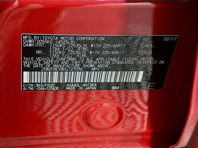 Photo of 2017 Barcelona Red Metallic Toyota RAV4