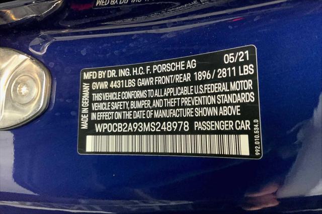 Photo of 2021 Gentian Blue Metallic Porsche 911