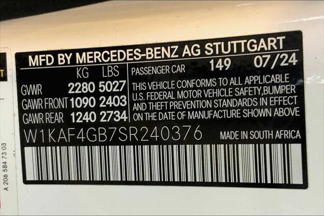 Photo of 2025 WHITE Mercedes-Benz C-Class