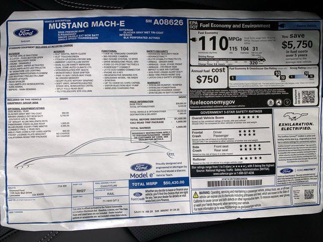 Photo of 2025 GLACIER GRAY MET TRI-COAT Ford Mustang Mach-E
