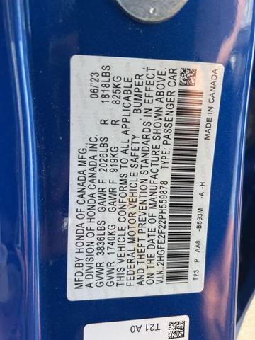 Photo of 2023 Aegean Blue Metallic Honda Civic