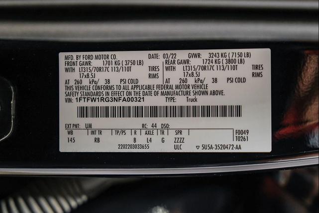 Photo of 2022 Agate Black Metallic Ford F-150