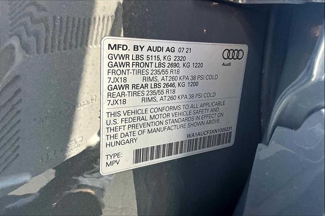 Photo of 2022 NANO GREY Audi Q3