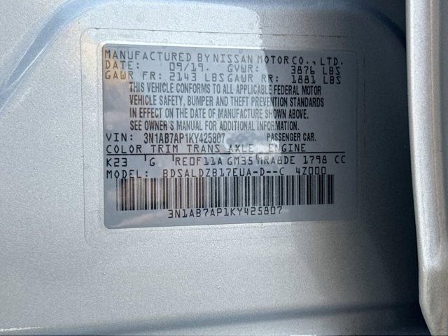 Photo of 2019 Brilliant Silver Metallic Nissan Sentra