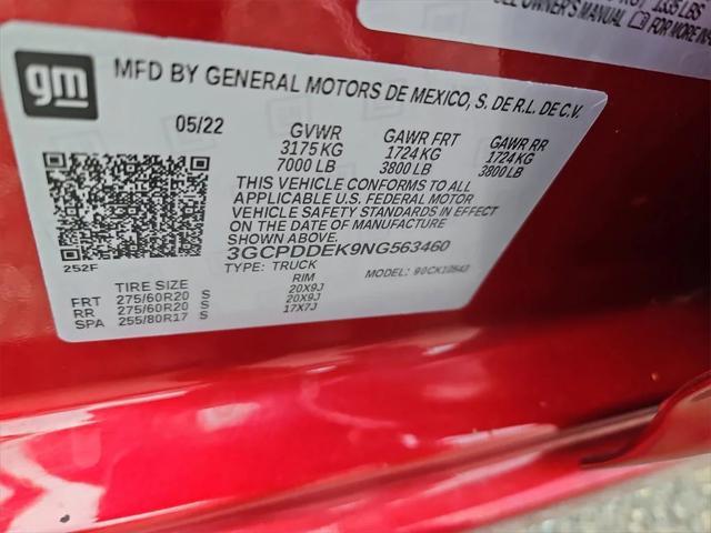 Photo of 2022 Cherry Red Tintcoat Chevrolet Silverado 1500