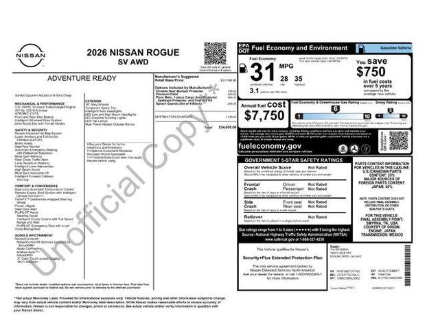 Photo of 2026 Scarlet Ember Tintcoat Nissan Rogue