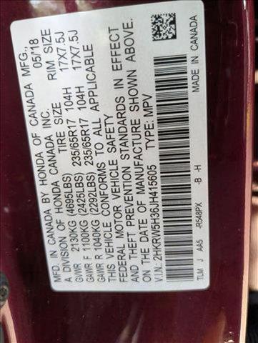 Photo of 2018 Basque Red Pearl II Honda CR-V