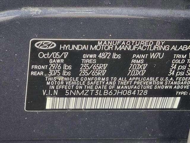 Photo of 2018 Marlin Blue Hyundai Santa Fe Sport