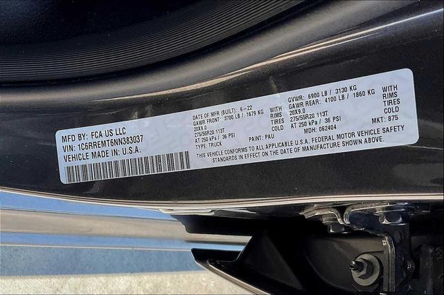 Photo of 2022 Granite Crystal Metallic Clearcoat RAM 1500
