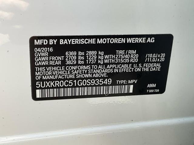 Photo of 2016 WHITE BMW X5