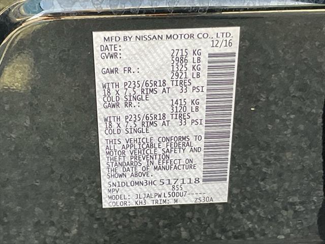 Photo of 2017 Black Obsidian INFINITI QX60