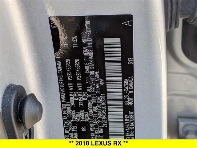 Photo of 2018 Silver Lexus RX 350
