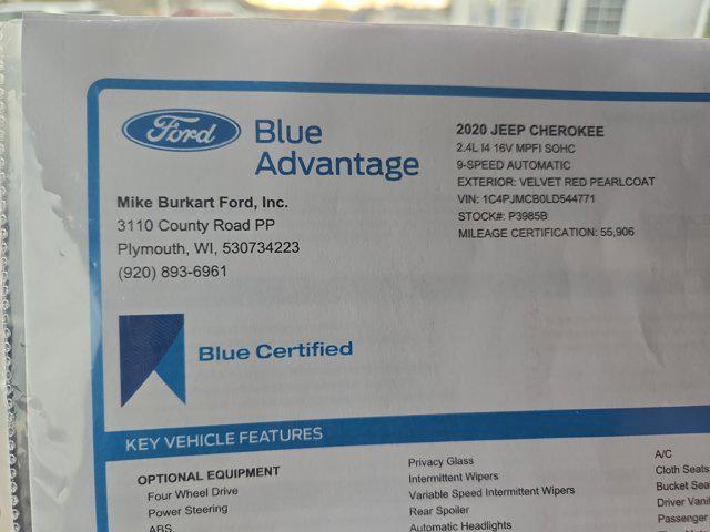 Photo of 2020 Velvet Red Pearlcoat Jeep Cherokee