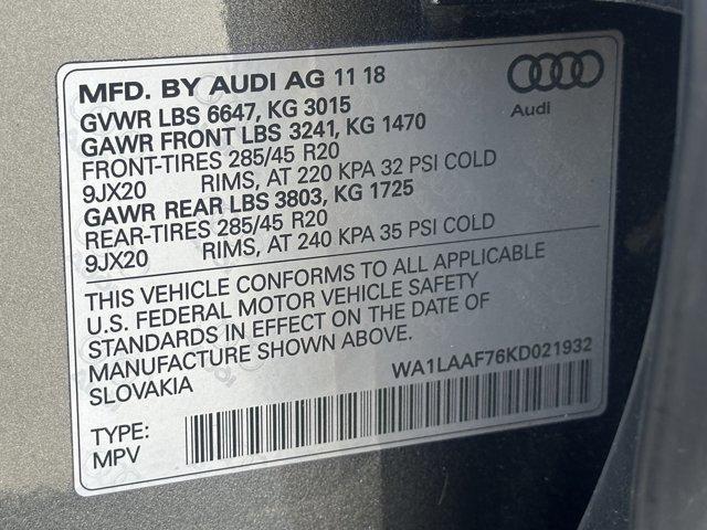 Photo of 2019 Samurai Gray Metallic Audi Q7