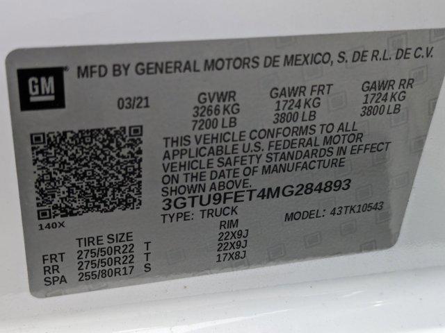 Photo of 2021 White Frost Tricoat GMC Sierra 1500