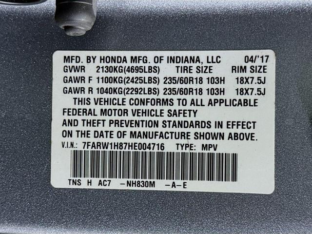 Photo of 2017 Lunar Silver Metallic Honda CR-V