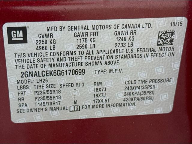 Photo of 2016 Siren Red Tintcoat Chevrolet Equinox