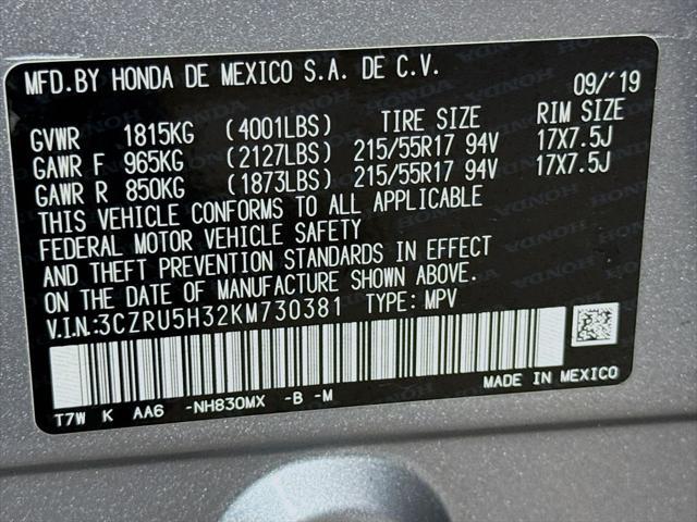 Photo of 2019 Lunar Silver Metallic Honda HR-V