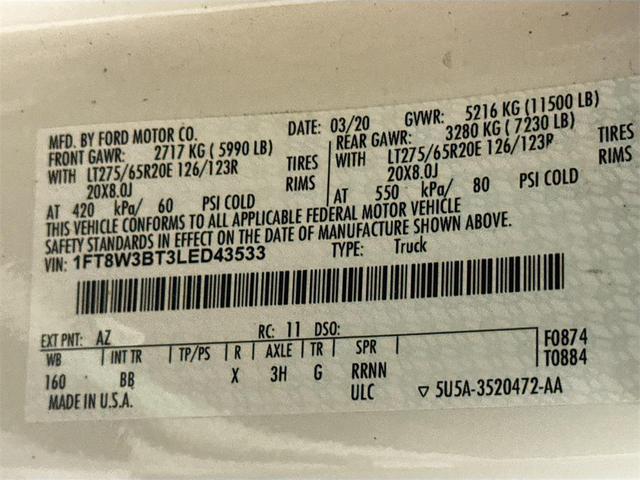 Photo of 2020 Star White Metallic Tri-Coat Ford F-350