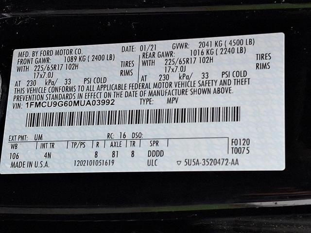Photo of 2021 Agate Black Metallic - UM Ford Escape