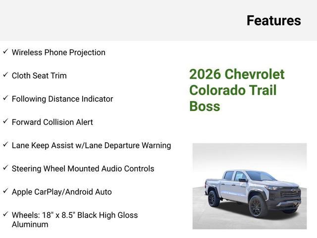 Photo of 2026 Summit White Chevrolet Colorado