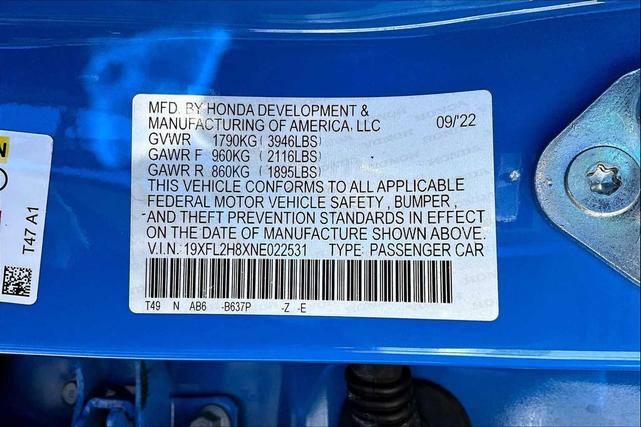 Photo of 2022 Boost Blue Pearl Honda Civic