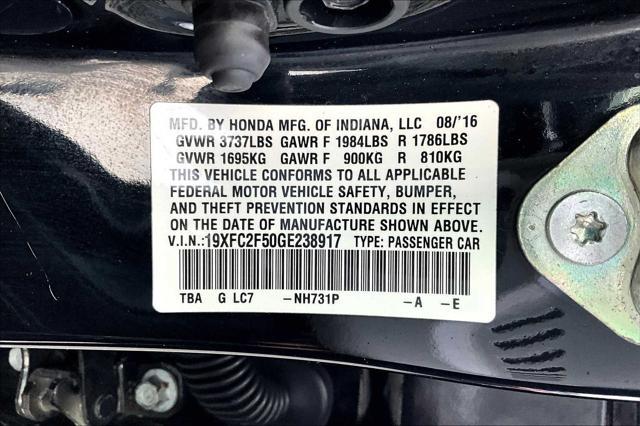 Photo of 2016 Crystal Black Pearl Honda Civic