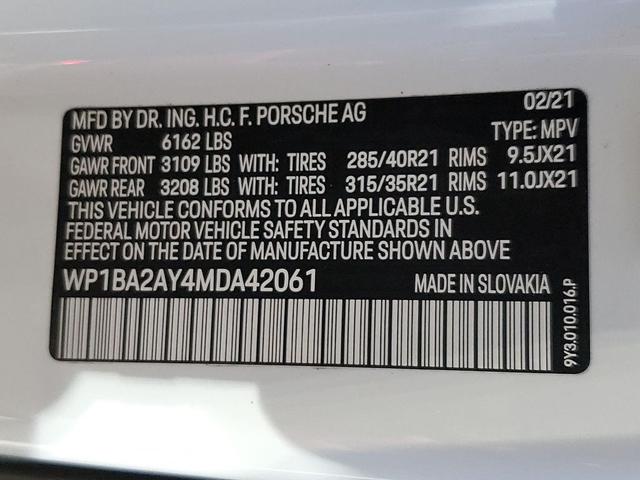 Photo of 2021 Carrara White Metallic Porsche Cayenne
