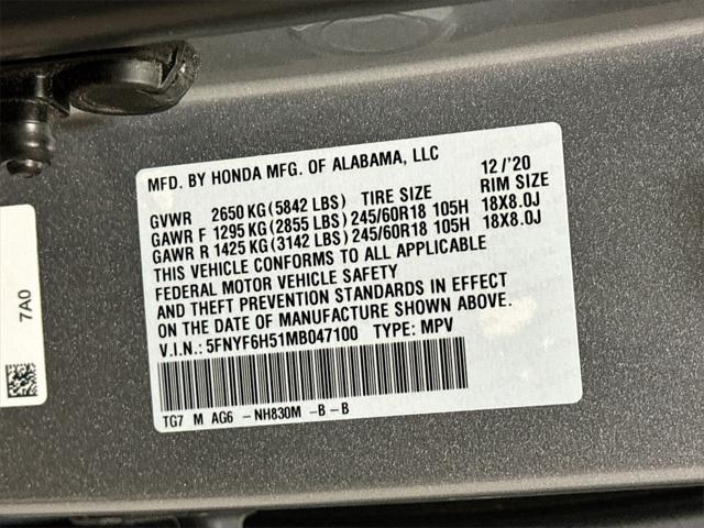 Photo of 2021 Lunar Silver Metallic Honda Pilot