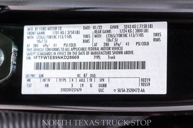 Photo of 2022 Agate Black Metallic Ford F-150