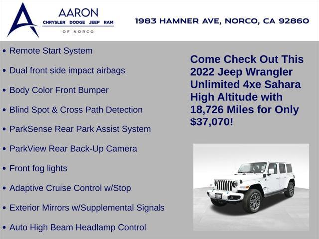 Photo of 2022 Bright White Clearcoat Jeep Wrangler Unlimited 4xe