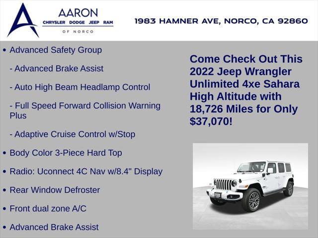 Photo of 2022 Bright White Clearcoat Jeep Wrangler Unlimited 4xe