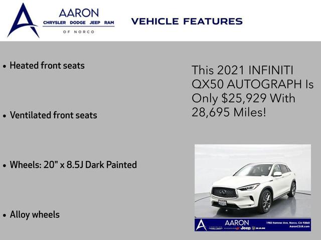 Photo of 2021 Majestic White INFINITI QX50