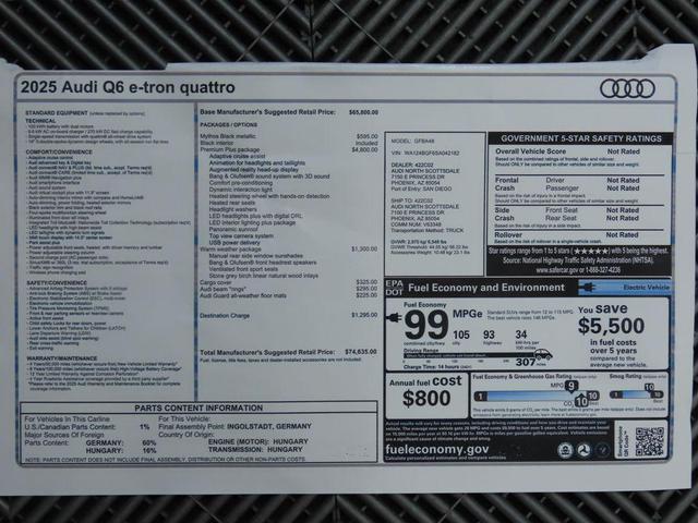 Photo of 2025 Mythos Black Metallic Audi Q6 e-tron