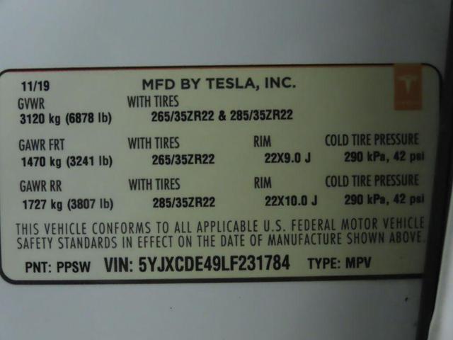 Photo of 2020 Pearl White Multi-Coat Tesla Model X