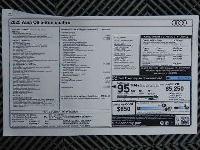 Photo of 2025 Manhattan Gray Metallic Audi Q6 e-tron