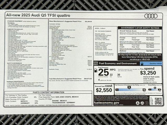 Photo of 2025 Glacier White Metallic Audi Q5