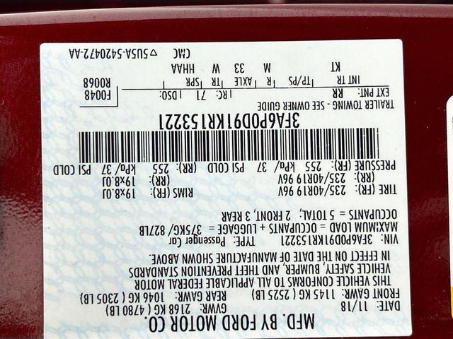 Photo of 2019 RUBY RED TINTED CLEARCOAT Ford Fusion