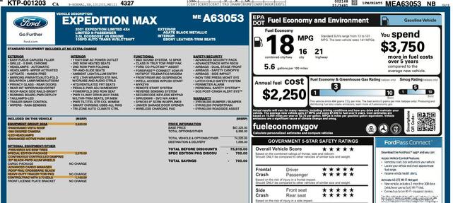 Photo of 2021 Agate Black Metallic Ford Expedition Max
