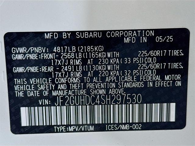 Photo of 2025 White Pearl Subaru Crosstrek