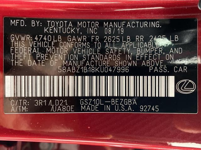 Photo of 2019 Matador Red Mica Lexus ES 350