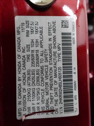 Photo of 2020 Radiant Red Metallic Honda CR-V