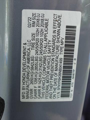 Photo of 2022 Sonic Gray Pearl Honda Pilot
