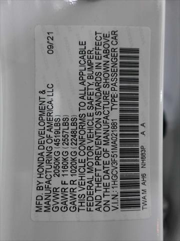 Photo of 2021 Platinum White Pearl Honda Accord Hybrid