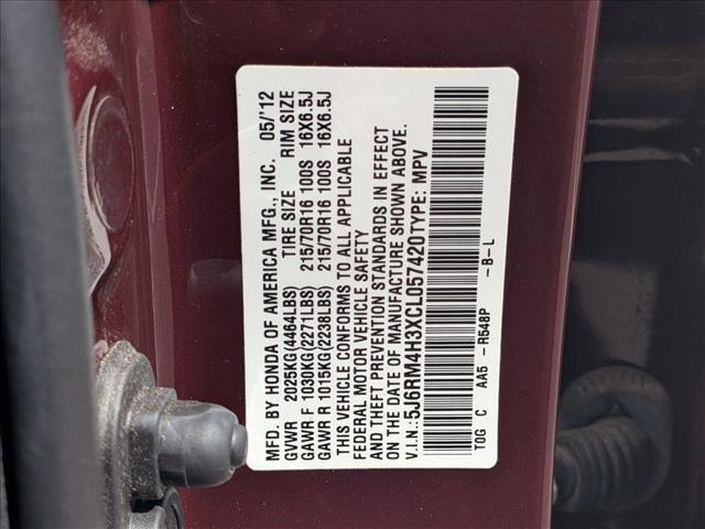 Photo of 2012 Basque Red Pearl II Honda CR-V