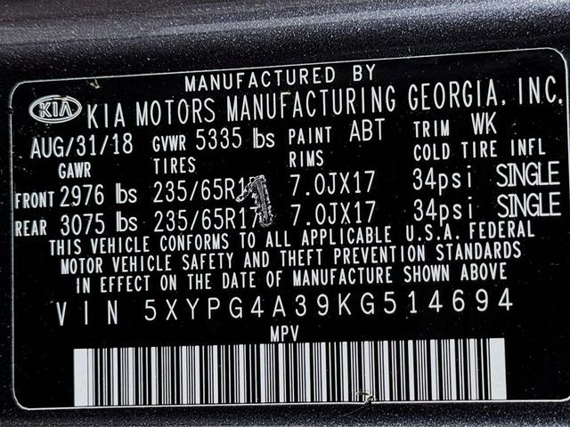 Photo of 2019 Platinum Graphite Kia Sorento